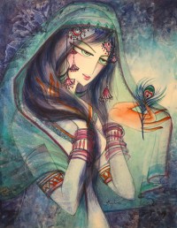Hajra Mansoor, 21 X 27 Inch, Watercolor on Paper, Figurative Painting, AC-HM-044